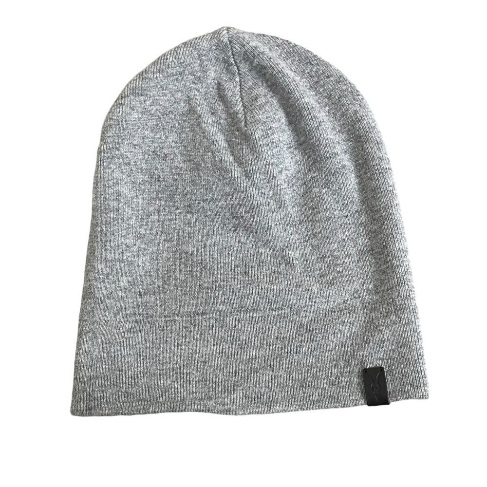 AllSaints NWT Beanie Hat Grey Marl Wool Blend Unisex Fall Sample - Picture 3 of 8